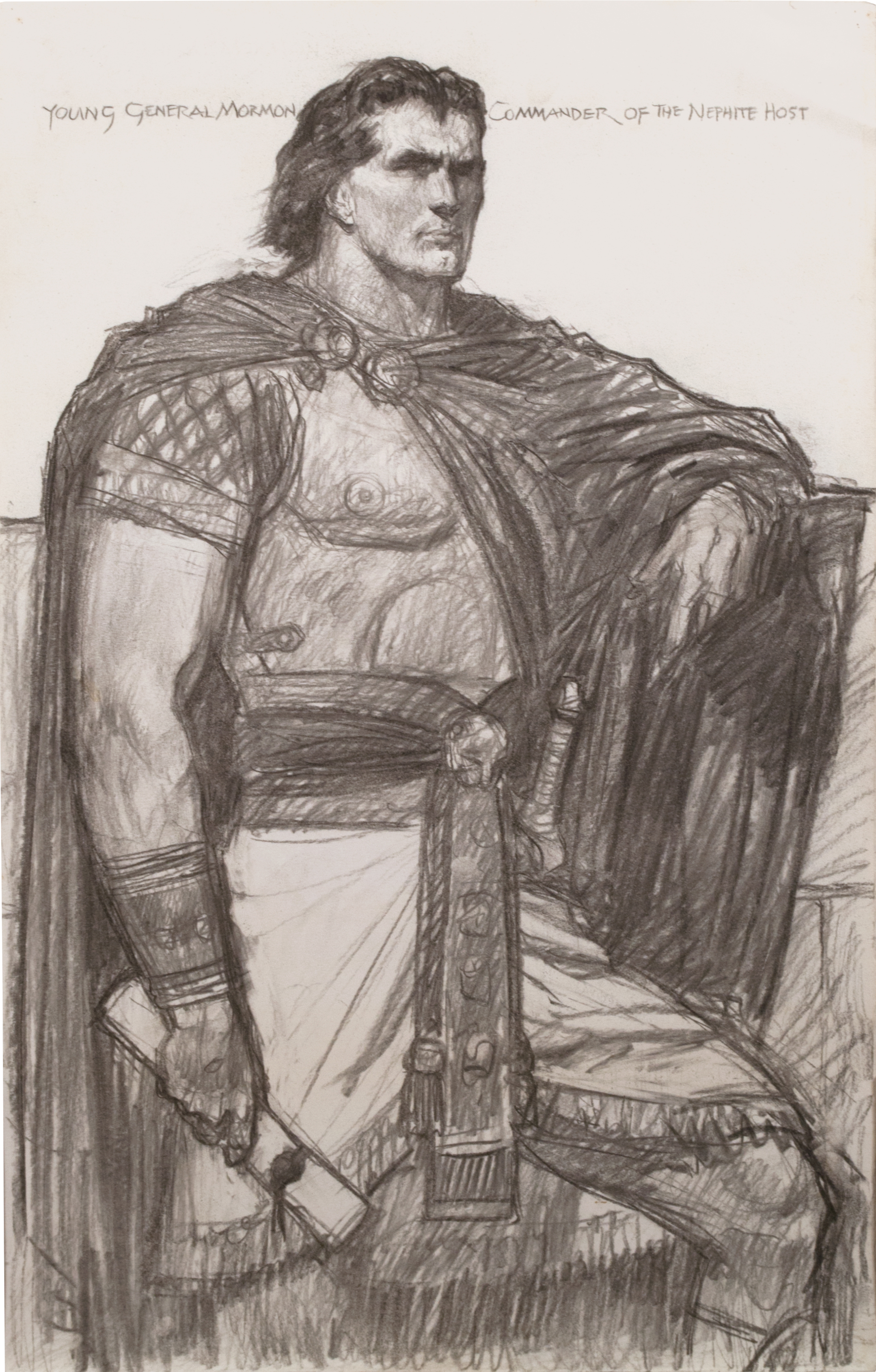 Sketch of “Young General Mormon, Commander of the Nephite Host”