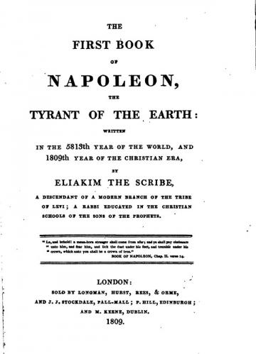 Book cover of The First Book of Napoleon, The Tyrant of the Earth Book cover of The First Book of Napoleon, The Tyrant of the Earth