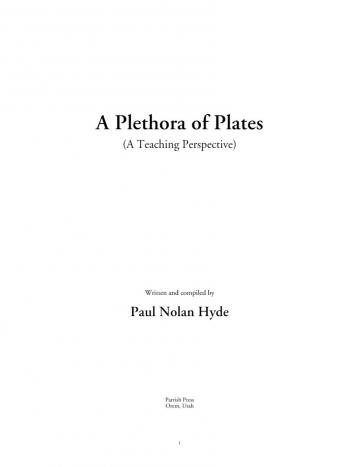 A Plethora of Plates: A Teaching Perspective A Plethora of Plates: A Teaching Perspective