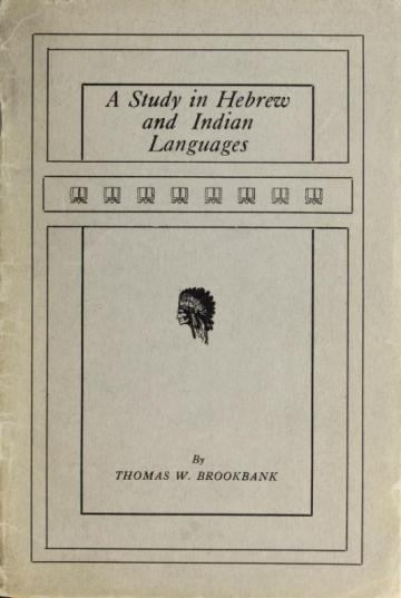 A Study in Hebrew and Indian Languages