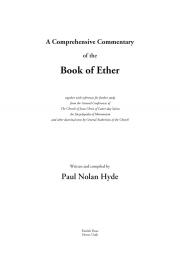 A Comprehensive Commentary of the Book of Ether