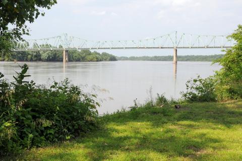 The Missouri River at Miami, MO, approximate site of McIlwaine's Bend. Taken in 2008.