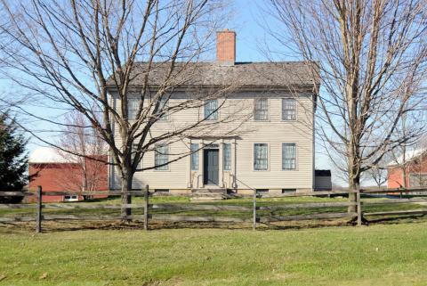 The John Johnson home, where Joseph Smith was living when sections 67-70 were revealed. Taken in 2021.
