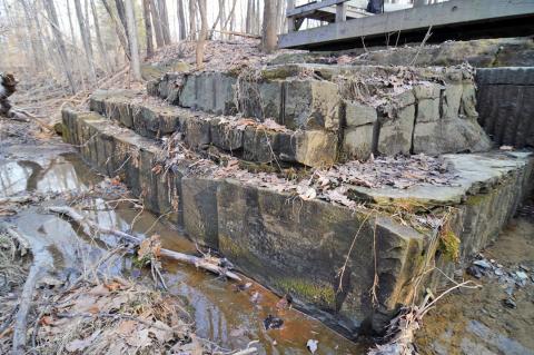 Traditional site of extracted stone, Stannard Quarry. Taken in 2009.