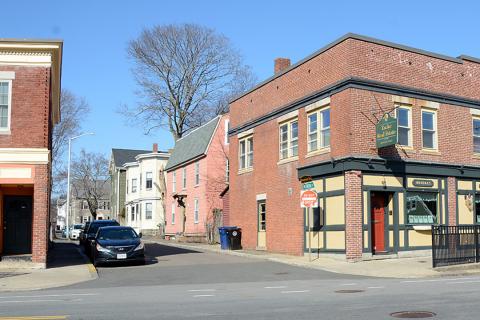 View looking toward the bottom of Union Street. Taken in 2020.