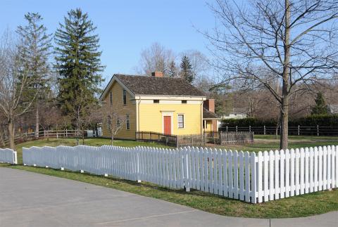 A recent view of the Whitney home with a fence recently installed by a husband and wife serving as missionaries. Taken in 2021.