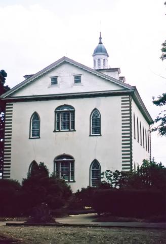 Traditionally it has been understood that the revelation came in Joseph's office, the furthest west room of the third floor. The windows of that room can be seen here in this older photo from the outside. Taken in 1985.