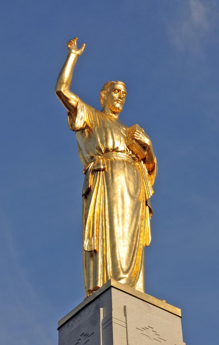 Angel Moroni Statue on the Hill Cumorah Book of Mormon Central